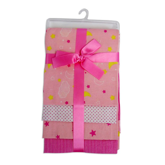 4pk pink/blue stars blankets Receiving