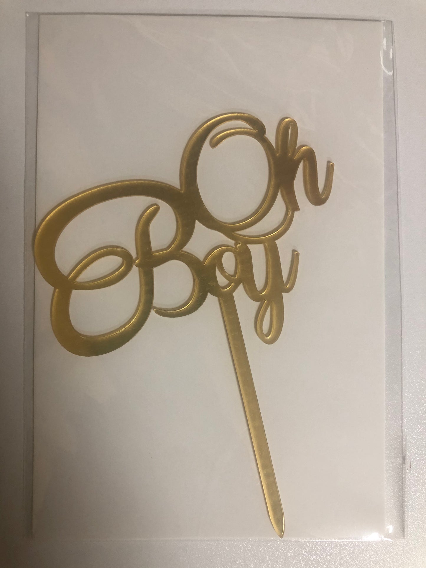 Acrylic cake topper